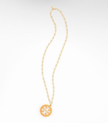 LOGO PENDANT NECKLAC | TORY ORANGE | 807