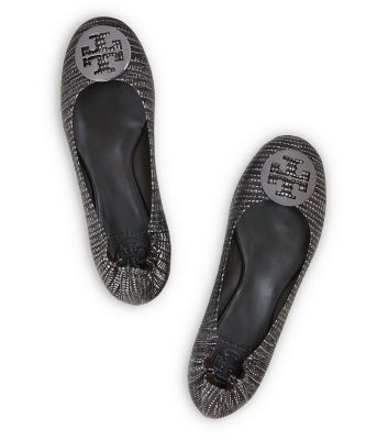 Tory Burch Lizard Printed Reva Ballet Flat 