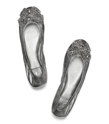Tory Burch Metallic Eddie Bow Ballet Flat 