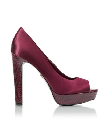 MACKENZIE 125mm OPEN TOE PUMP | MERLOT WINE | 520