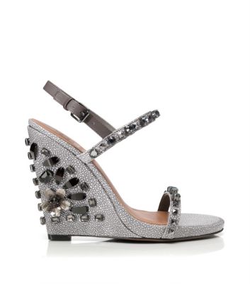Pebbled Leather Odile Wedge