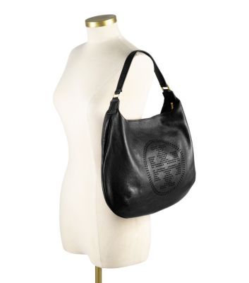 Tory Burch Perforated Logo Hobo 