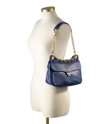 Parisian Blue Tory Burch Megan Small Shoulder Bag 