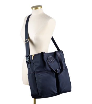 Normandy Blue Tory Burch Stacked Logo Billy Baby Bag 