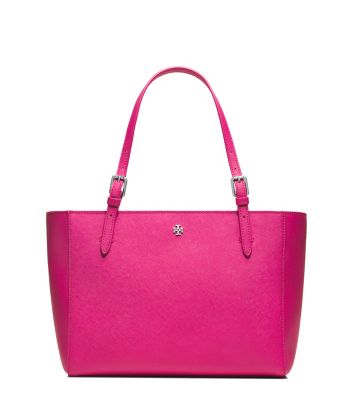 Carnation Red Tory Burch York Small Buckle Tote 