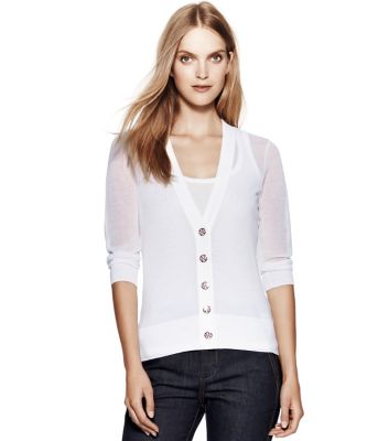 Tory Burch Shrunken Simone Cardigan 