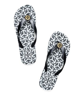 3t (blk/wht) Tory Burch Printed Flip Flop 