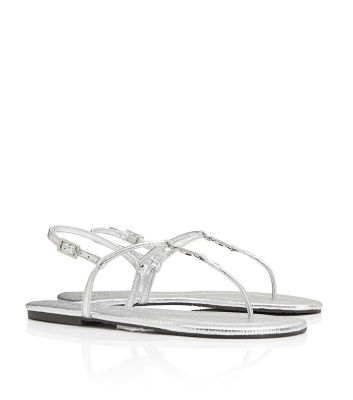 Tory Burch Metallic Tumbled Leather Emmy Sandal  