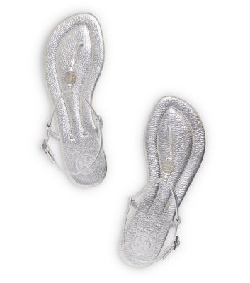 Tory Burch Metallic Tumbled Leather Emmy Sandal 
