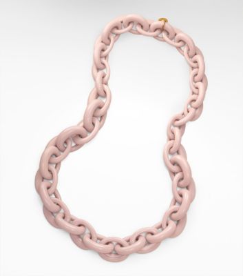 RESIN CHAIN NECKLACE | DUSTY ROSE | 682