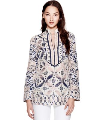 Poundcake Kerkira  Tory Burch Daria Silk Tunic  