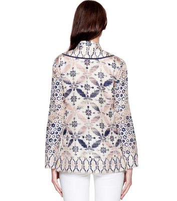 Poundcake Kerkira  Tory Burch Daria Silk Tunic 