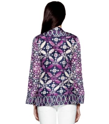 Tory Navy Kerkira  Tory Burch Daria Silk Tunic 