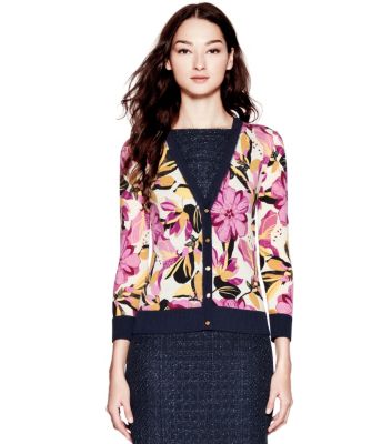 Ivory Elandia  Tory Burch Aimee Cardigan  