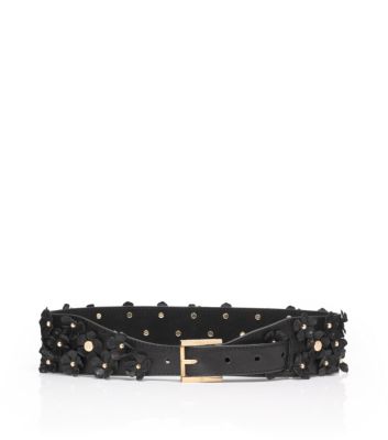 Tory Burch Flower Embellished Belt 