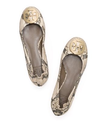 Tory Burch Python Printed Reva Ballet Flat 