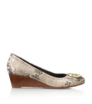 Tory Burch Python Print Molly Wedge 