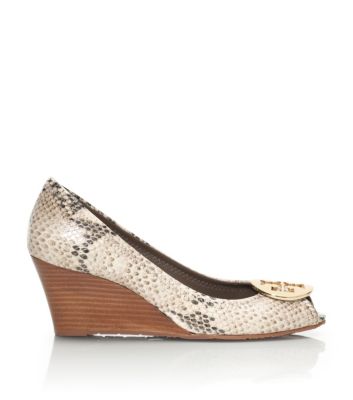 Tory Burch Python Printed Sally Wedge 