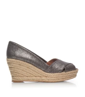 Tory Burch Metallic Filipa Espadrille Wedge 