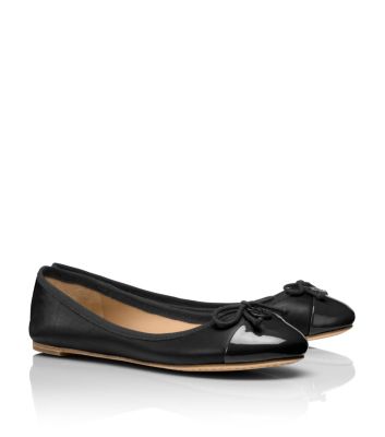 chelsea cap toe ballet flat tory burch