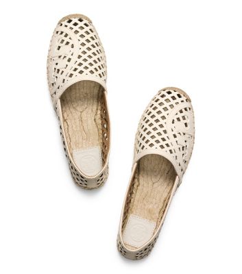 tory burch espadrille white