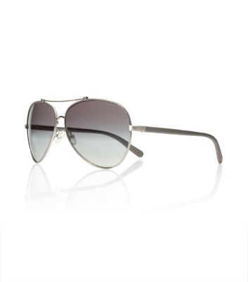 Pewter Gun Metal Tory Burch &Uuml;bergro&szlig;e Aviator-sonnenbrille 