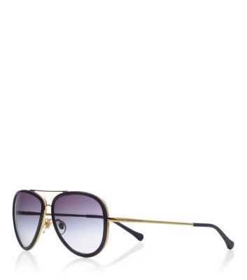 Blue Tory Burch Aviator Sunglasses 