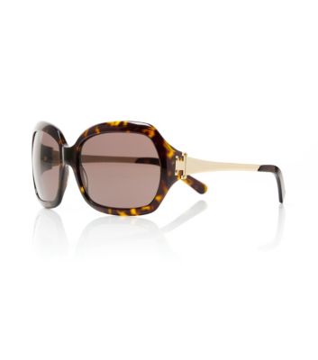 OVERSIZED SQUARE SUNGLASSES WITH METAL T-HINGE