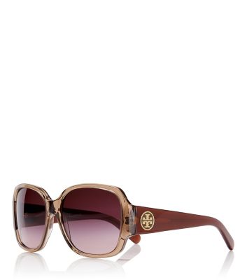 Purple Tory Burch Oversized Square Sunglasses  