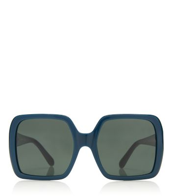 Blue Tory Burch Oversized Square Sunglasses 