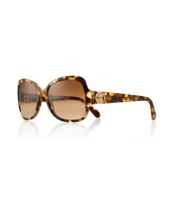 Tortoise Tory Burch Butterfly Sunglasses  