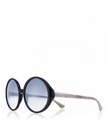 10861160 Black Tory Burch Oversized Print Sunglasses 