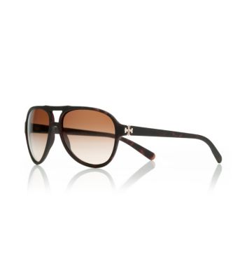 Soft Tortoise/brown Tory Burch Pilot Sunglasses 