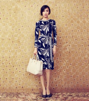 Tory Burch Graphic Silk Jersey 
