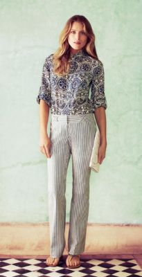 Tory Burch Tomboy Chic: Stripes + Swirls 