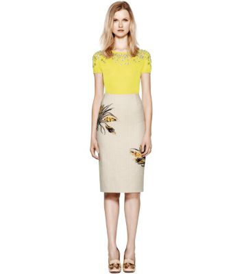 Tory Burch The Wheat-embroidered Pencil 