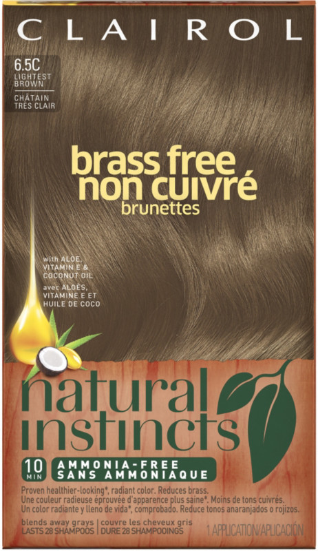 Clairol Natural Instincts Brass Free Brunettes 6.5C Lightest Brown 