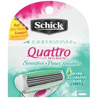 Quattro for Women Sensitive Skin Refill Cartridges 4 Ct