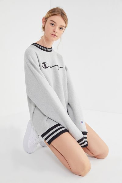 oversized grey champion sweatshirt