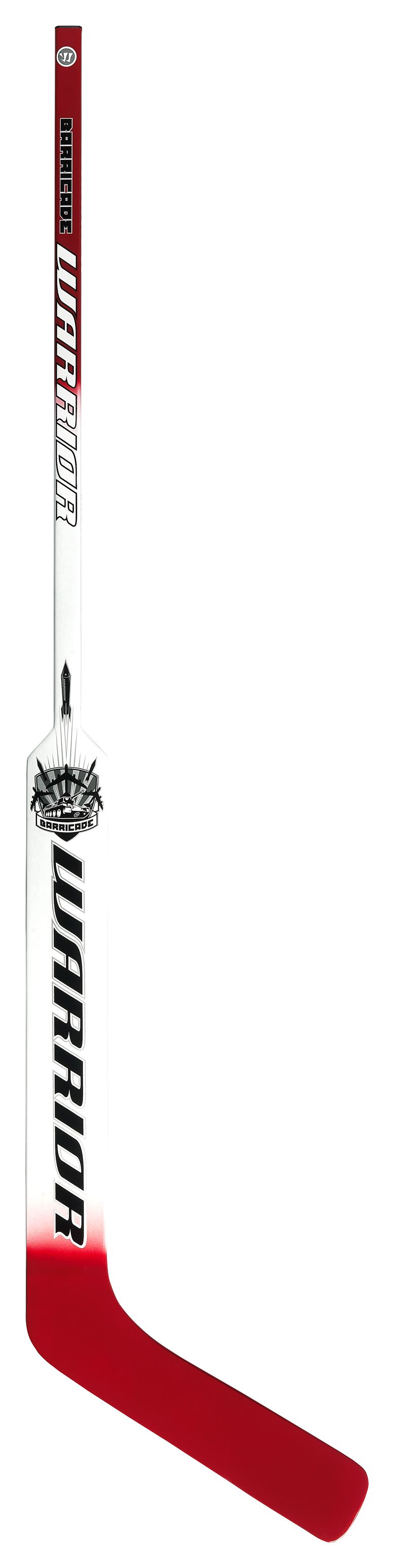 Barricade Goalie Stick, White with Red