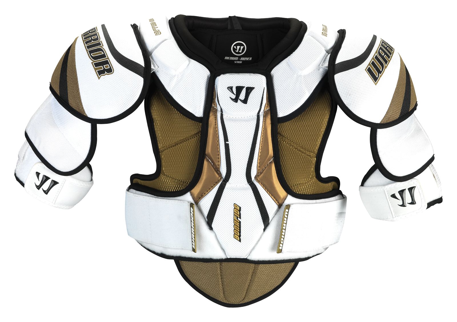 Bonafide Shoulder Pad, White with Gold &amp; Black