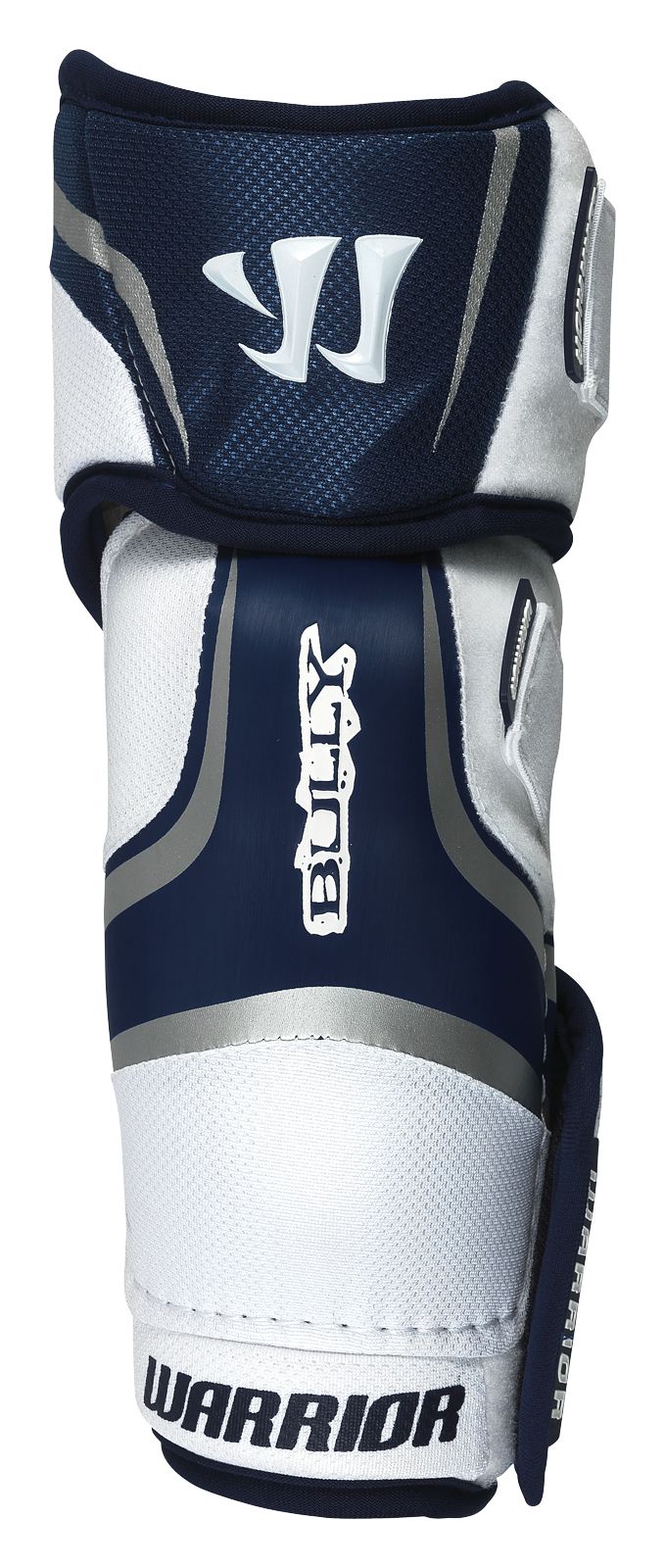 Bully Elbow Pad, White with Navy &amp; Silver