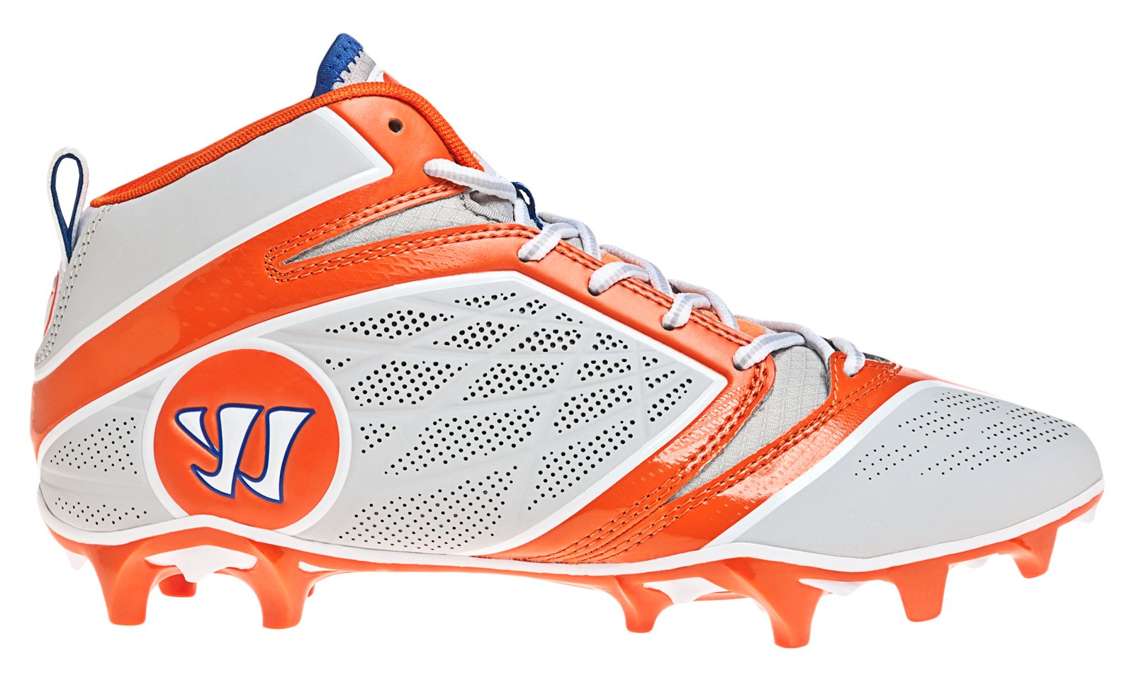 Burn Speed 6.0 Mid Cleat - Platinum Edition, Grey with Orange