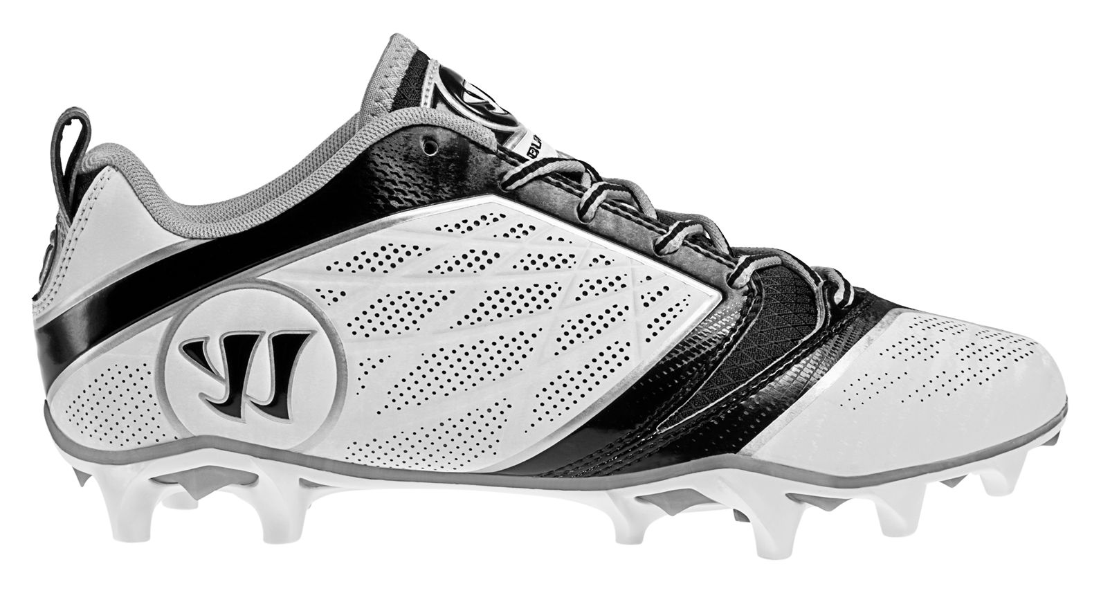 Burn Speed 6.0 Low Cleat, White with Black