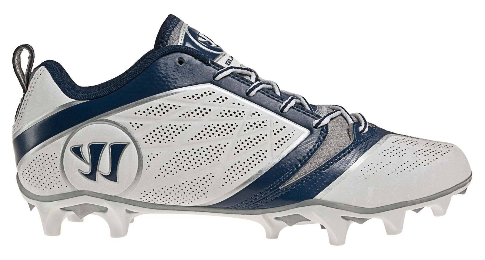 Burn Speed 6.0 Low Cleat, White with Blue