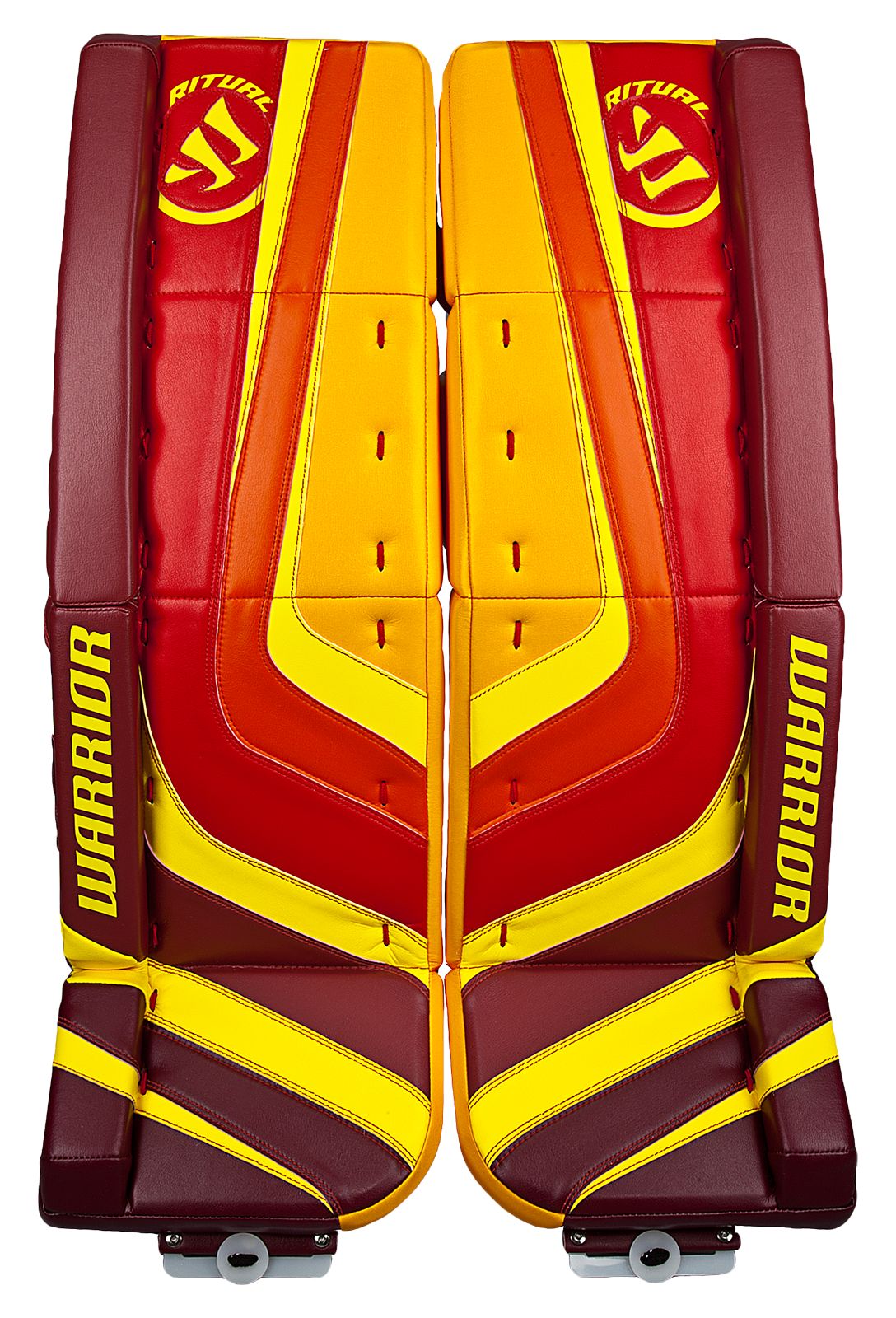Ritual Custom Pro Leg Pad, Red with Yellow &amp; Orange
