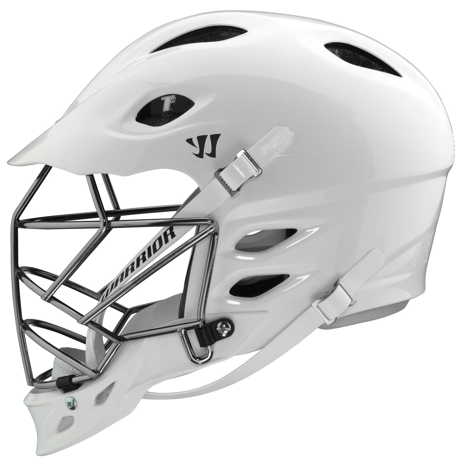 TII Custom Painted Helmet, White with Chrome