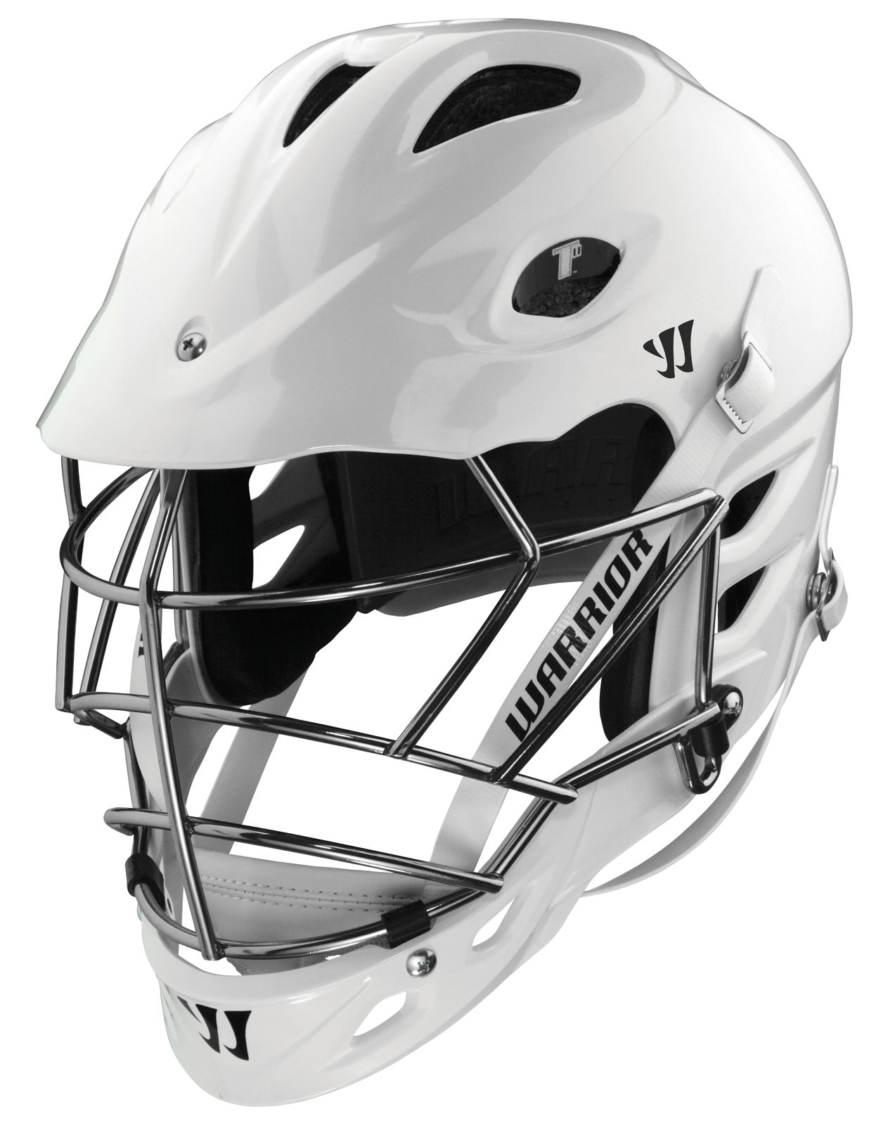 TII Custom Painted Helmet, White with Chrome