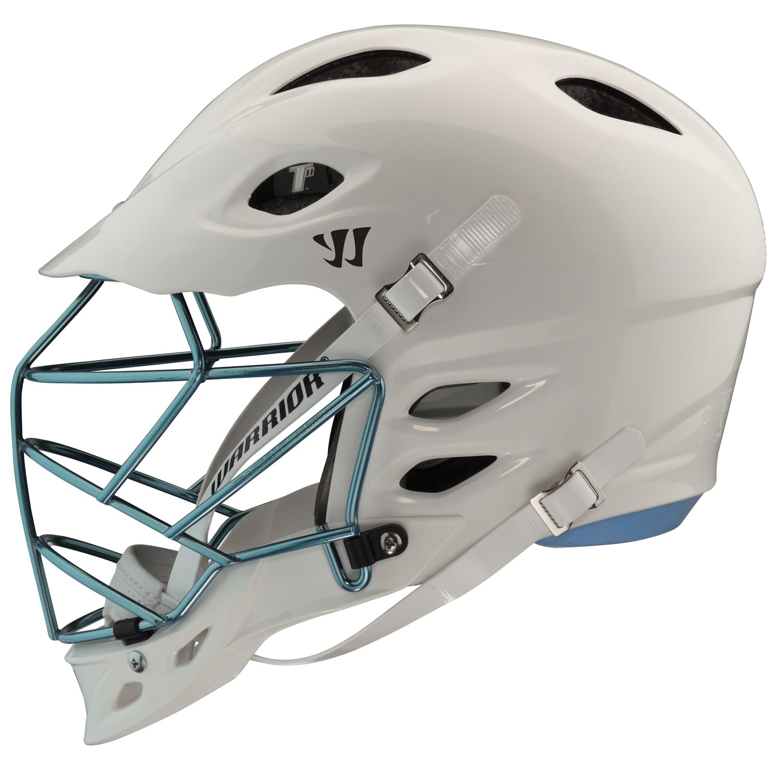 TII Custom Painted Helmet, White with Carolina Blue