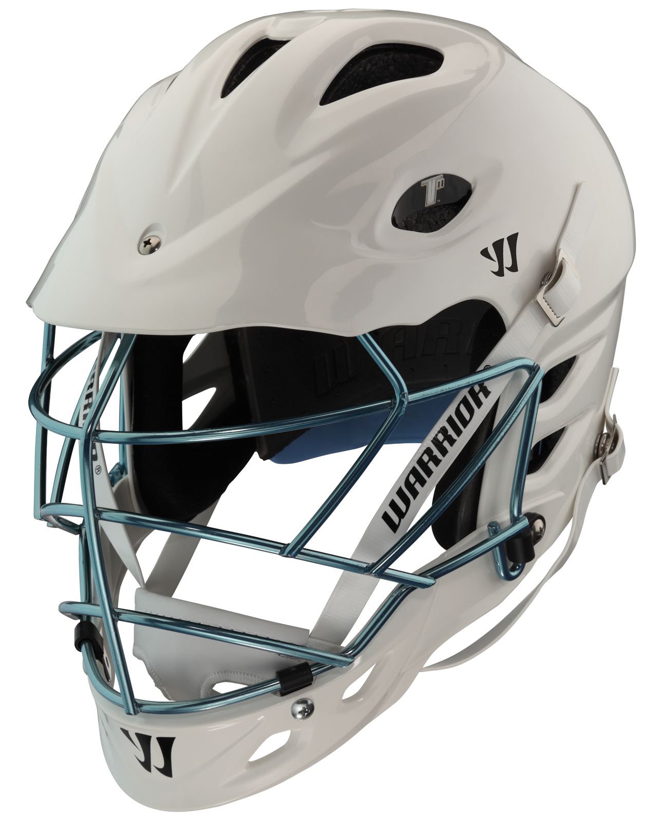 TII Custom Painted Helmet, White with Carolina Blue